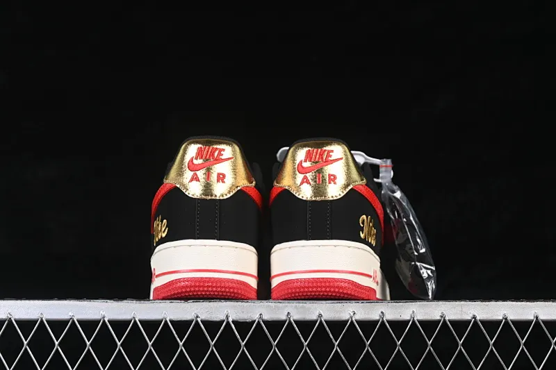 All Categories Nk Air Force 1 Air Force Series Nk Air Force 1 Low Air Force Low Nike Air Force 1'07 Low Black Gold Red Flame Air Force One Low Casual Shoes NH0601-528